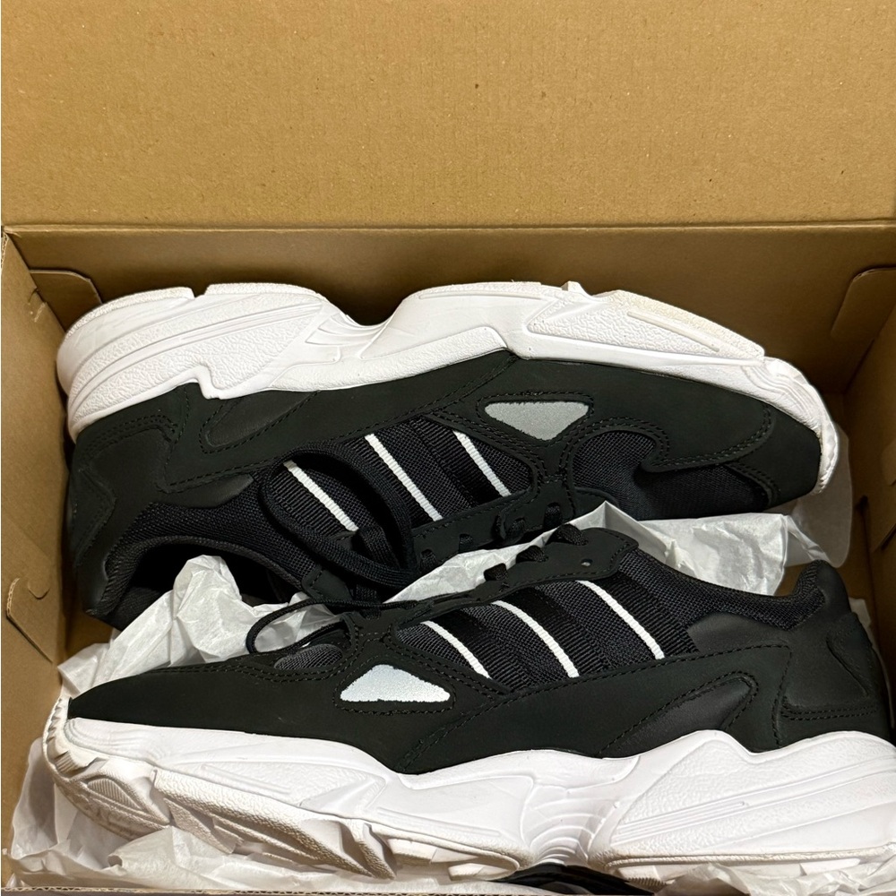 Adidas Falcon black and white shoes